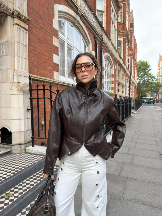 Fitted Biker Leather Jacket