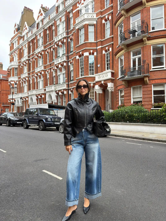 Fitted Biker Leather Jacket